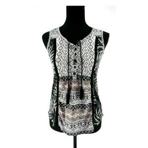 Split V-neck with tassel-trim ties Style & Co Size PP